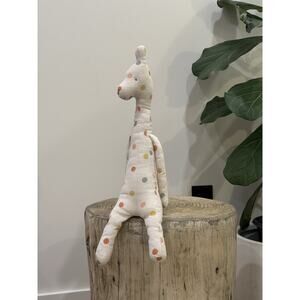 Maileg Spotted Giraffe Linen Shelf Sitter Stuffed Animal Medium